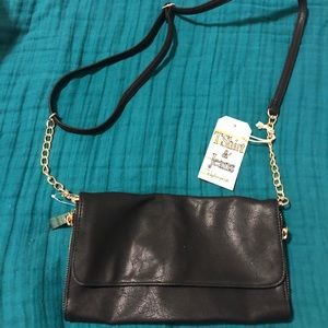 NWT T-Shirt And Jeans Black crossbody bag gold hw